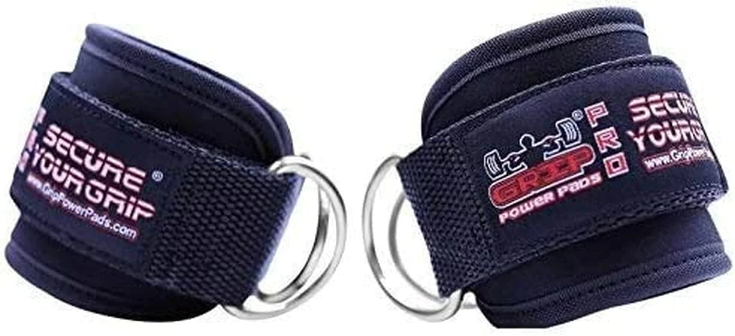 Ankle Straps for Cable Machines Double D-Ring Gym Adjustable Neoprene Premium Cuffs to Enhance Legs Abs & Glutes Kickbacks Workouts Leg Curls Extensions Booty Hip Abductors Exercise for Men & Women