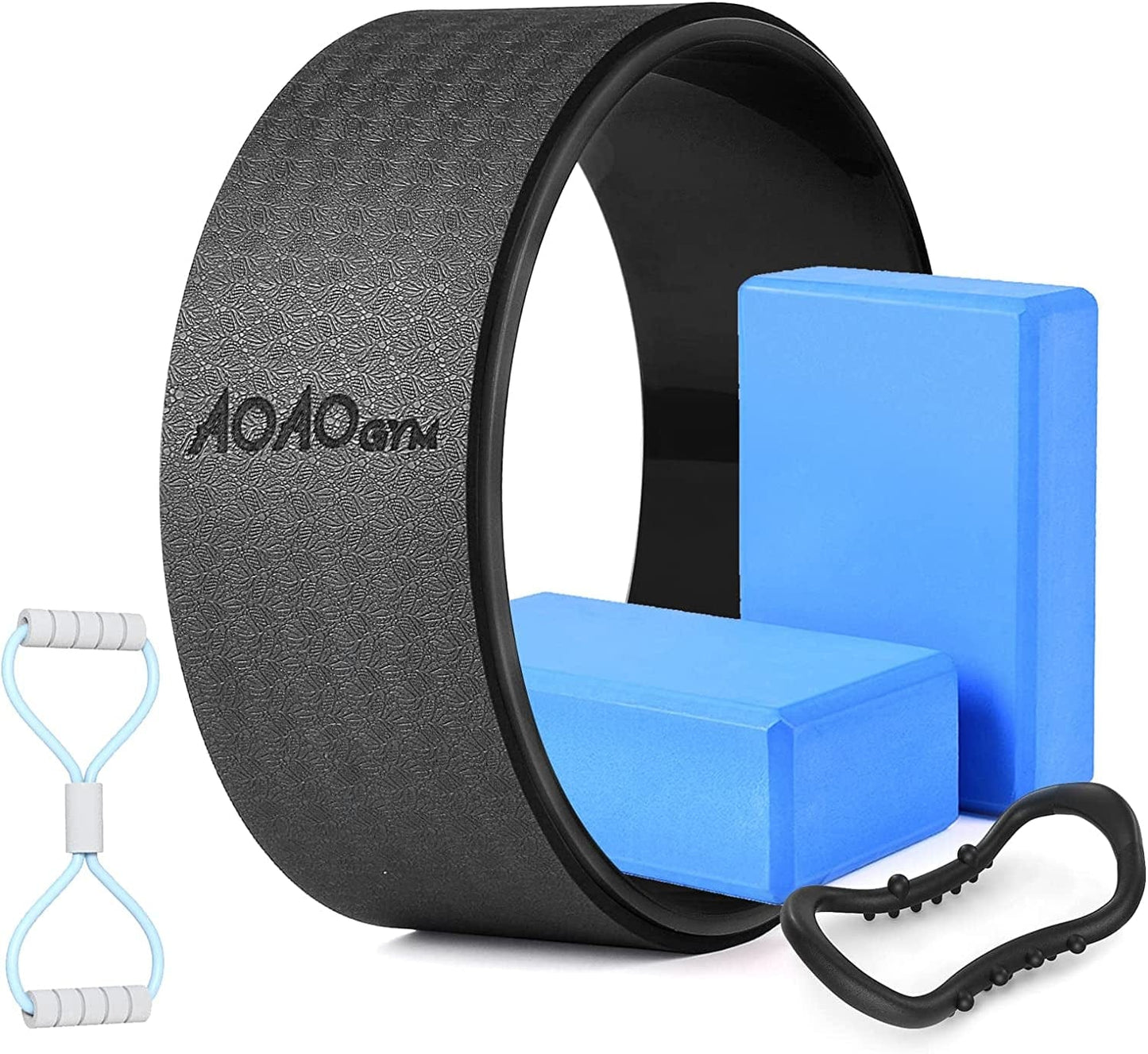 AOAOGYM Yoga Wheel Back Wheel for Back Pain, Stretches and Strengthens Core Muscles, Relieves Strain to Muscles and Ligaments, 13 X 5 Inch