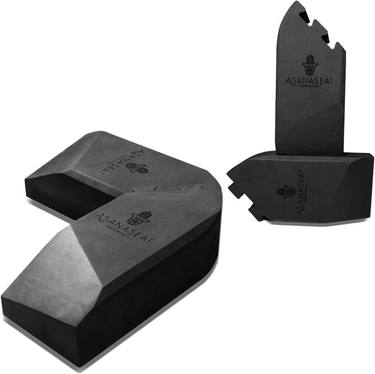 Asanaseat Multifunctional Yoga Block, Set of 2, Use as Meditation Seat, Floor Seat, Stretching Blocks and Added Stability during Your Practice, Interlocking Lightweight EVA Foam