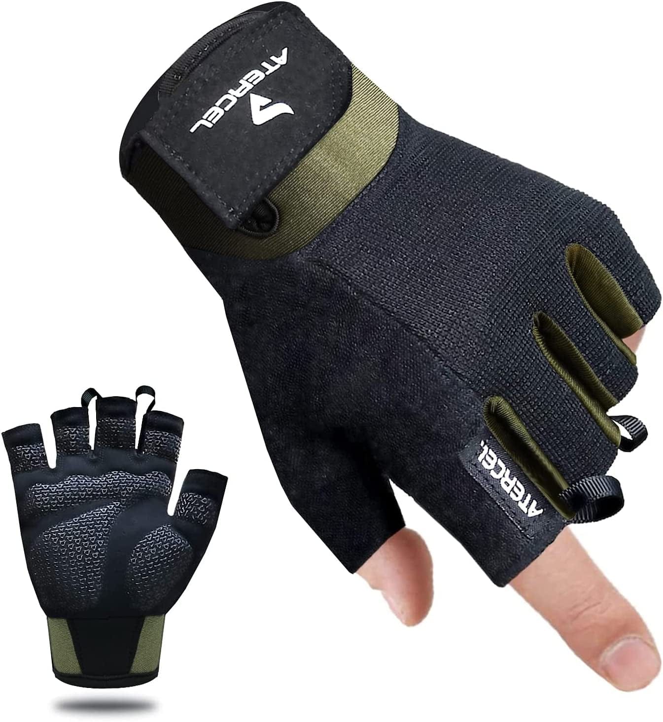 Atercel Workout Gloves for Men and Women, Exercise Gloves for Weight Lifting, Cycling, Gym, Training, Breathable and Snug Fit