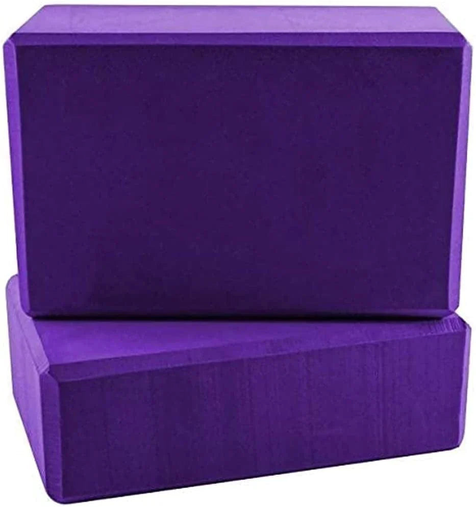 AW Direct Essential Yoga Blocks, High Density EVA Foam Supportive, Soft Non-Slip Surface for Yoga, Pilates, Meditation, Block to Support and Improve Poses and Flexibility