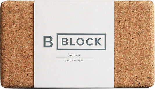 B YOGA B Block, 100% Cork - for Yoga, Pilates, Workout and Floor Exercises