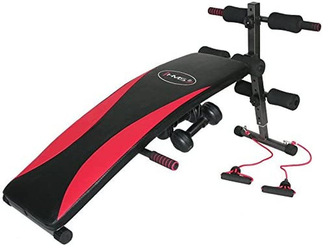 HMS Unisex'S 17-53-100 5907695588262 Exercise Bench, Black/Red, One Size