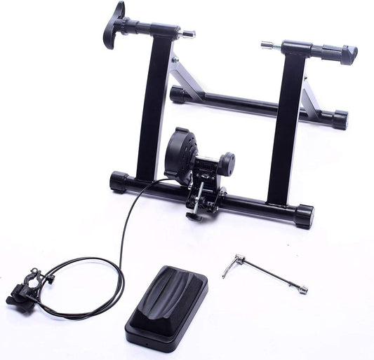 Balancefrom Bike Trainer Stand Steel Bicycle Exercise Magnetic Stand with Front Wheel Riser Block