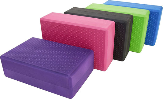 Bean Products Yoga Block, High Density 4 Colors, 1 or 2 Pack Studio Quality