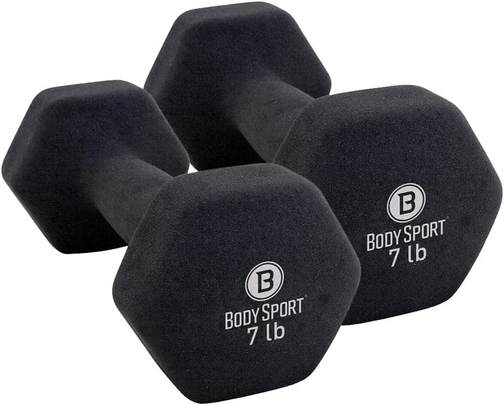 Body Sport Neoprene Dumbbell – Dumbbells for Exercises – Strength Training Equipment – Neoprene Dumbbells – Home Gym Accessories – Weight Training – Pair