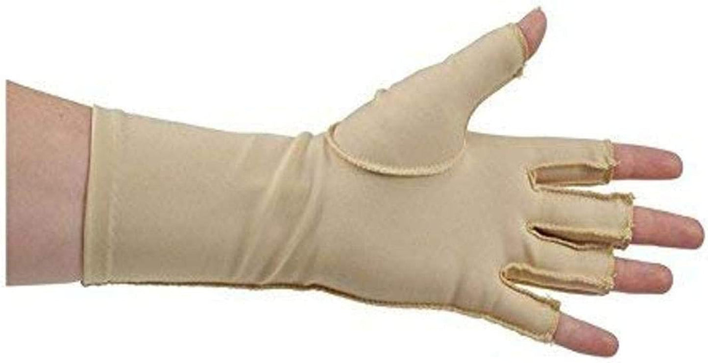 Over-The-Wrist Edema Glove, Open Finger, Comfortable Economical Gloves Provide Gentle Compression, Right Hand, Medium