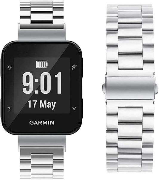 C2D JOY Stainless Steel Strap Compatible with Garmin Forerunner 35, 30 GPS Running Watch Band and Approach S10 Lightweight GPS Golf Watch Strap for Men Accessories Wristband