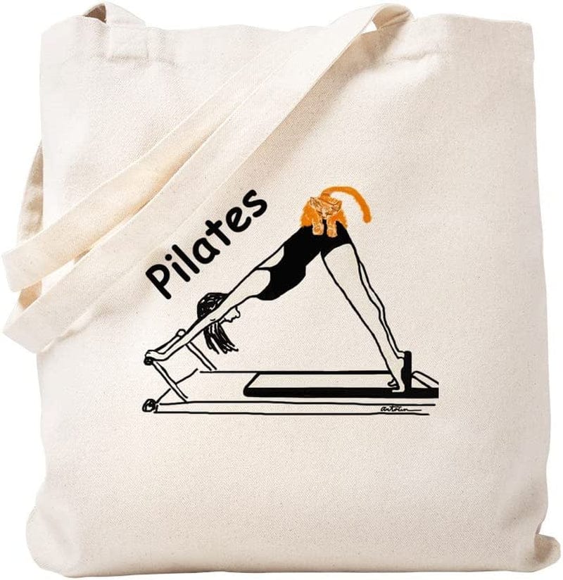 Cafepress Pilates Instructor Tote Bag Natural Canvas Tote Bag, Reusable Shopping Bag