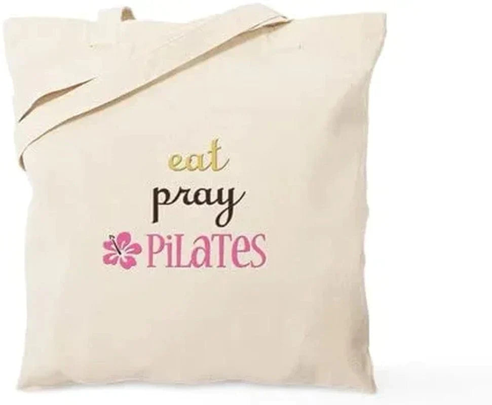 Cafepress Pilates Instructor Tote Bag Natural Canvas Tote Bag, Reusable Shopping Bag