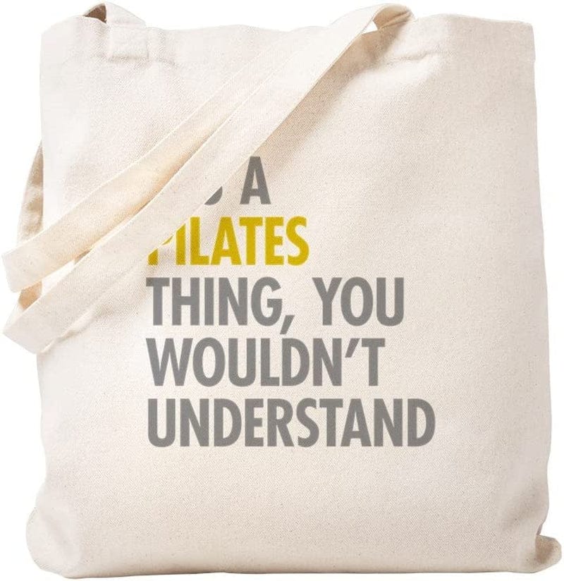 Cafepress Pilates Instructor Tote Bag Natural Canvas Tote Bag, Reusable Shopping Bag