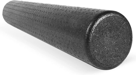 Cando Black Composite High-Density Foam Rollers for Muscle Restoration Massage Therapy Sport Recovery and Physical Therapy 6" X 36" Round