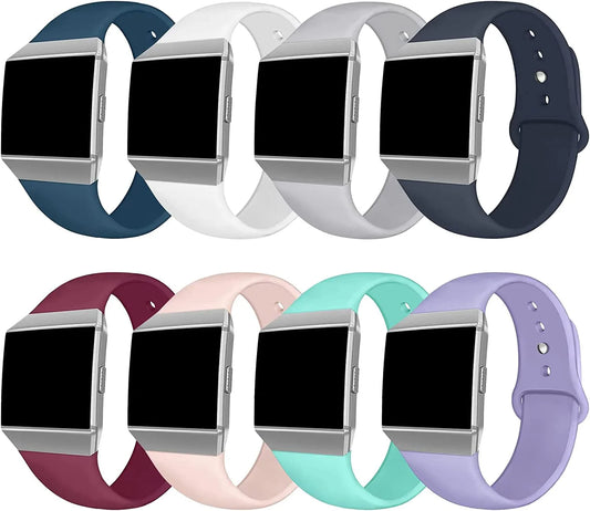 Compatible Fit Bit Ionic Bands, Nahai Soft Silicone Replacement Strap Accessory Breathable Wristbands for Fit Bit Ionic Smart Watch, Small, 8 Packs