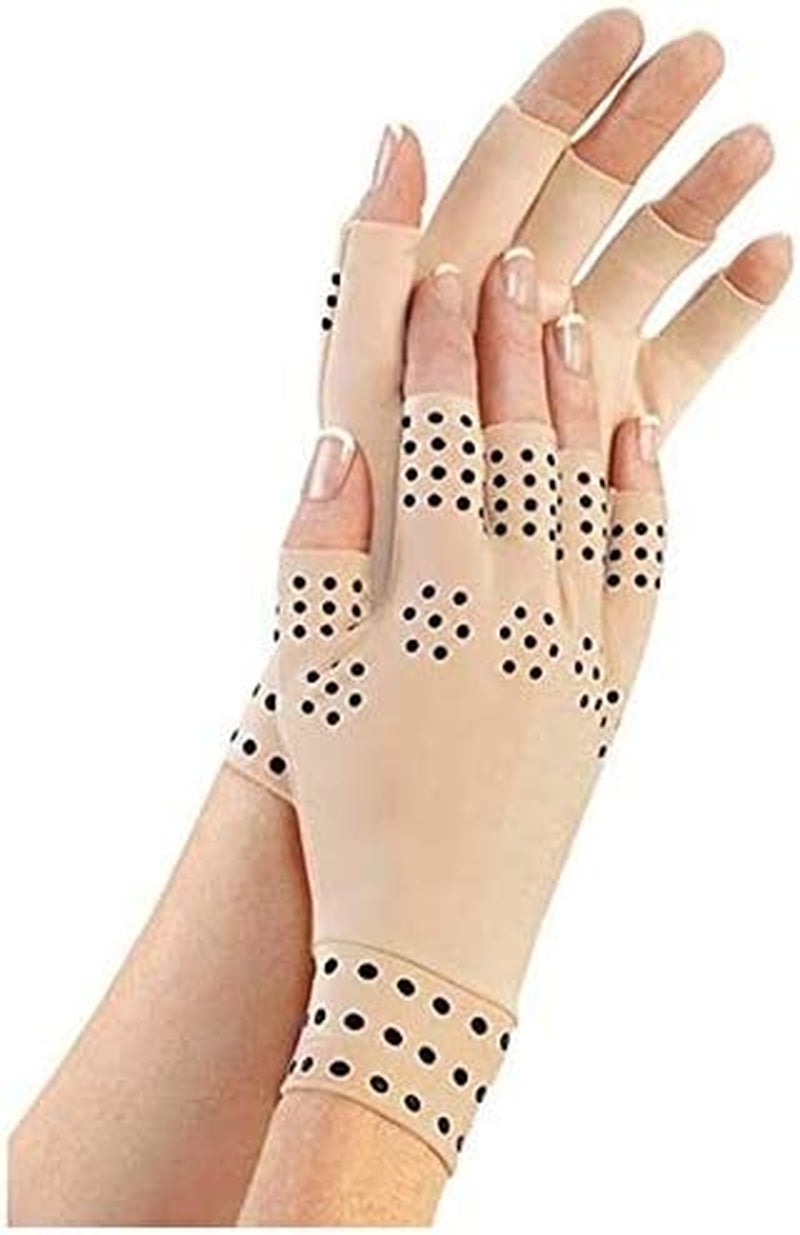 YUESFZ Compression Gloves， Arthritis Gloves with Magnets Anti- Arthritis Health Therapy Gloves Fingerless Gloves Relief Hand Pain Relief Heal Joints Relief Wrist Brace with Thumb Spica