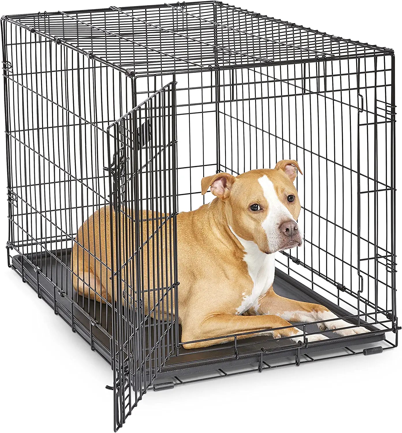 Midwest Homes for Pets Newly Enhanced Single & Double Door Icrate Dog Crate & Privacy Dog Crate Cover Fits Midwest Dog Crates, Machine Wash & Dry