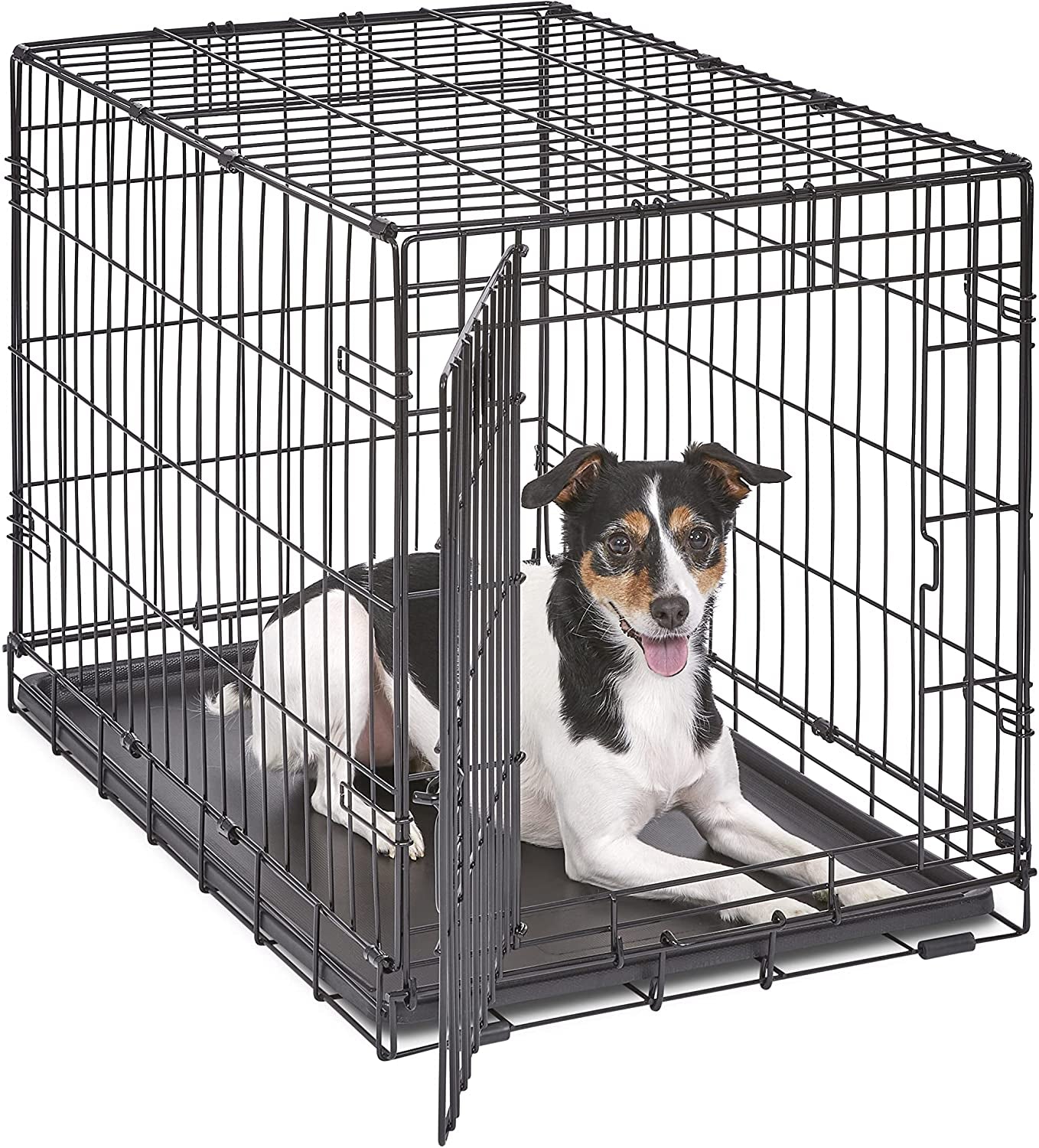 Midwest Homes for Pets Newly Enhanced Single & Double Door Icrate Dog Crate & Privacy Dog Crate Cover Fits Midwest Dog Crates, Machine Wash & Dry