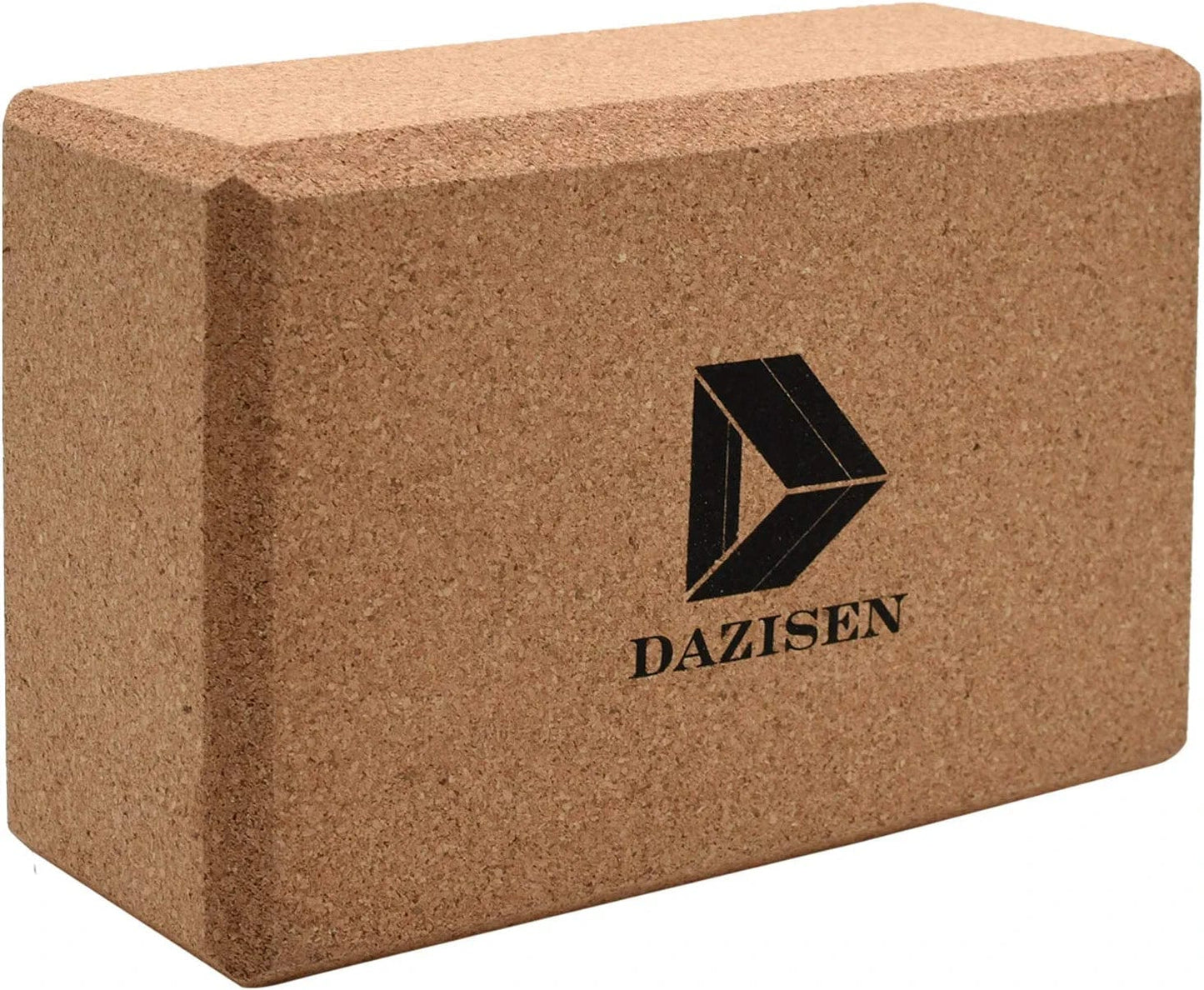 DAZISEN Yoga Block - Starter Kit Cork Yoga Non-Slip Gym Brick for Yoga