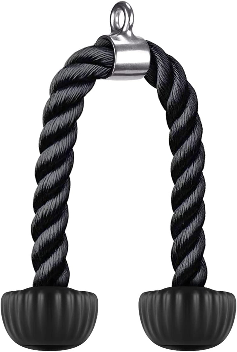 SELEWARE Tricep Rope Cable Machine Attachments for Gym, 28”/36” Universal Tricep Pull down Rope with Soft Rubber Ends for Pulley System Home Gym Workout Fitness