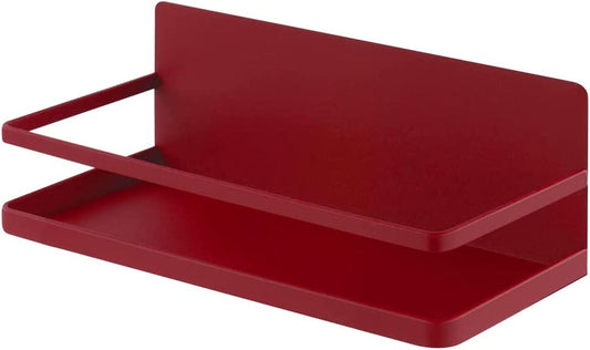Magnetic Spice Rack for Refrigerator, Magnetic Shelf Kitchen Organizer for Refrigerator, Red