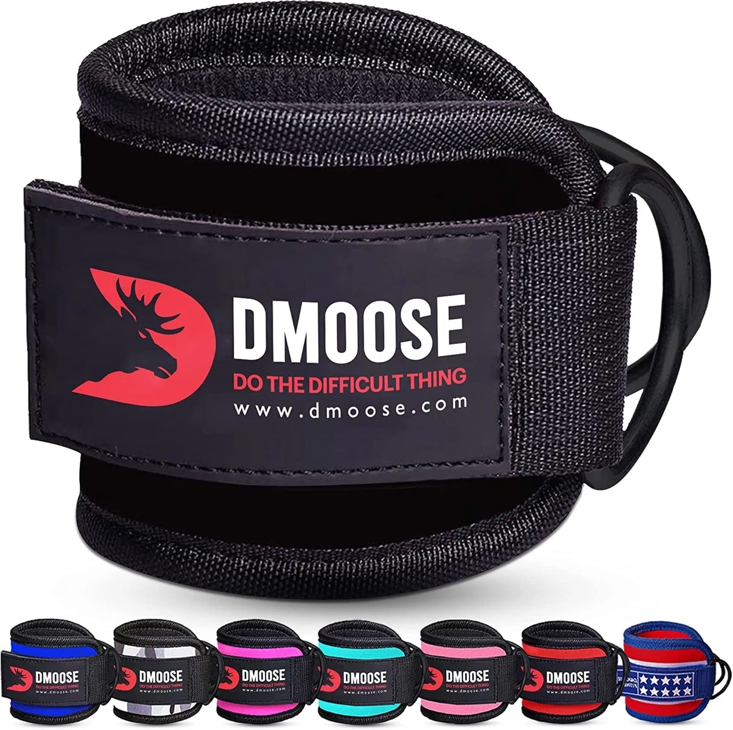 Dmoose Ankle Strap for Cable Machine Attachments - Gym Ankle Cuff for Kickbacks, Glute Workouts, Leg Extensions, Curls, Booty Hip Abductors Exercise for Men and Women