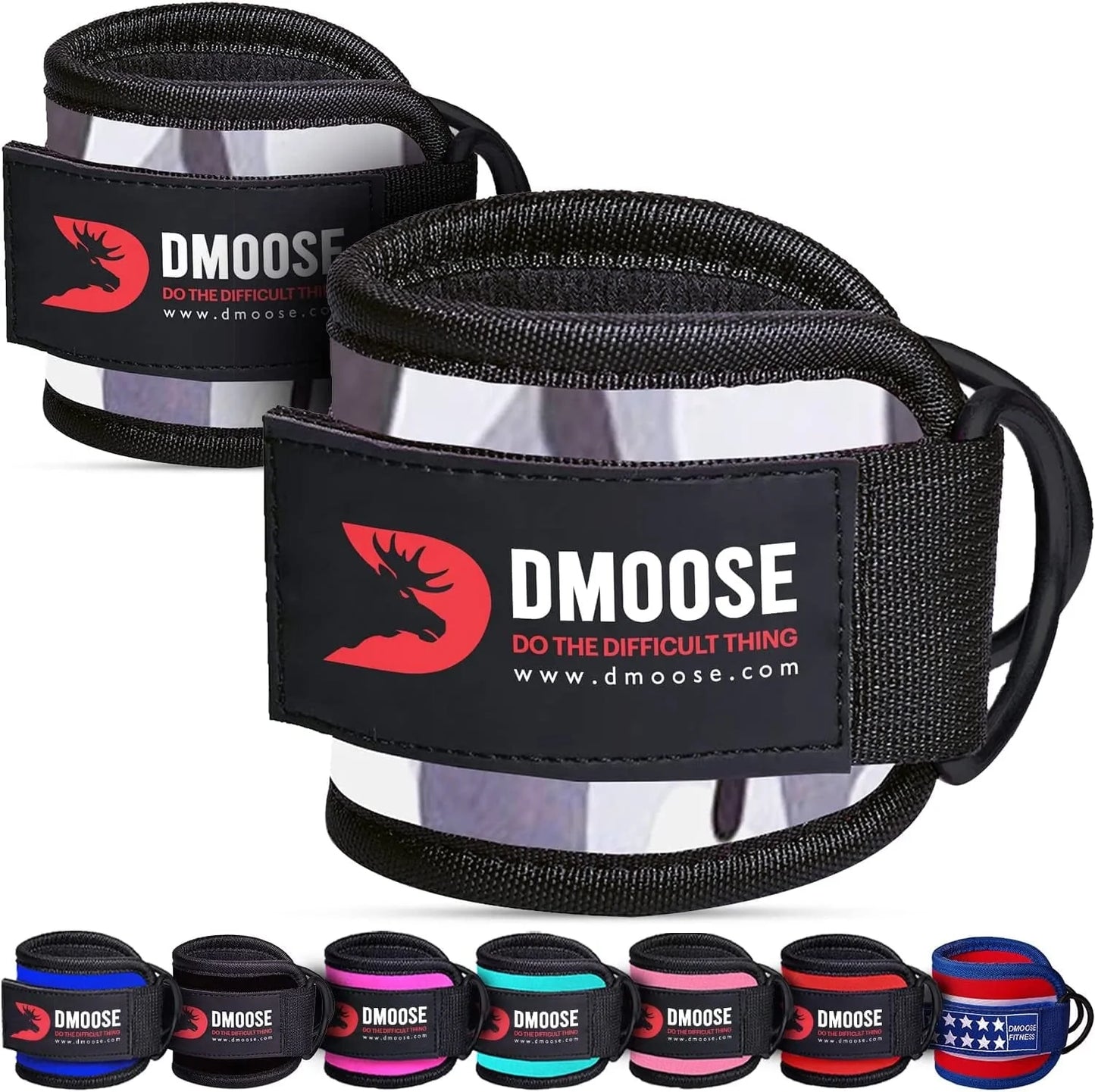 Dmoose Ankle Strap for Cable Machine Attachments - Gym Ankle Cuff for Kickbacks, Glute Workouts, Leg Extensions, Curls, Booty Hip Abductors Exercise for Men and Women
