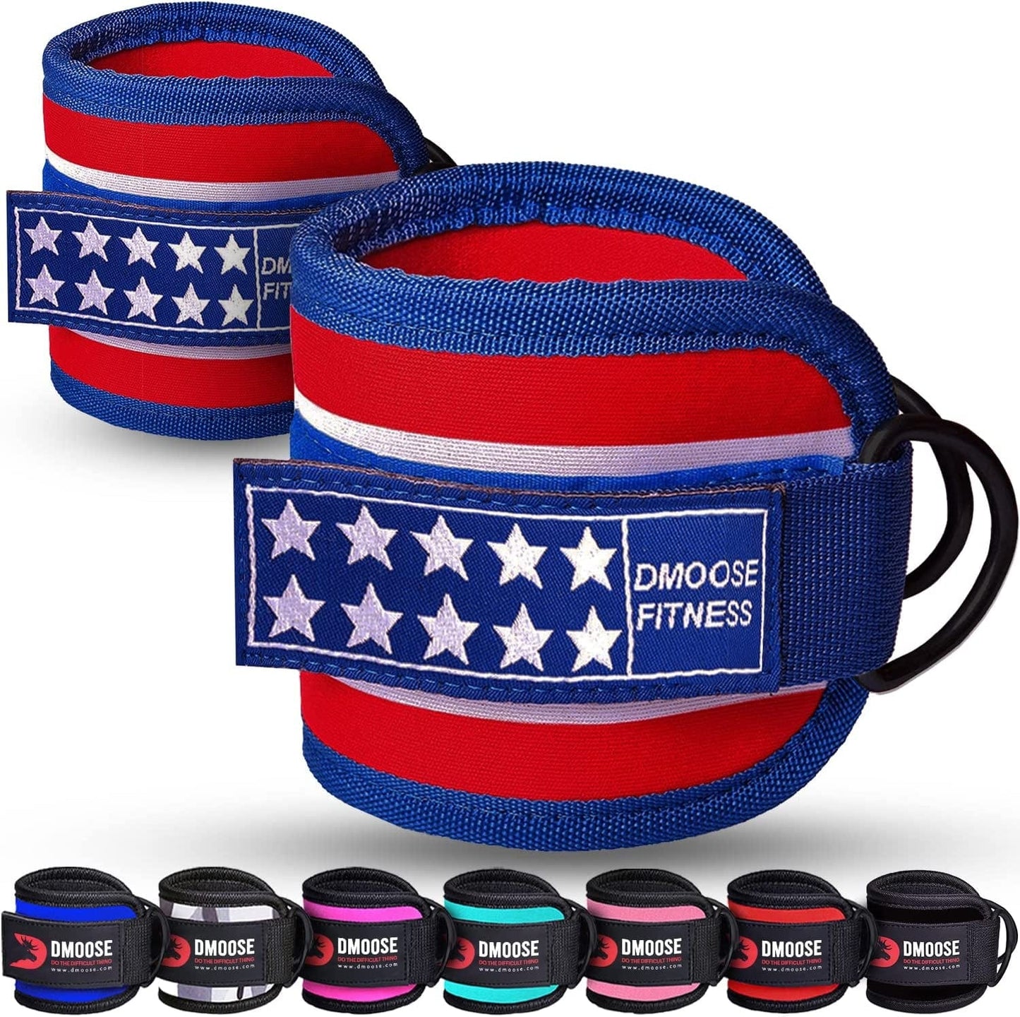 Dmoose Ankle Strap for Cable Machine Attachments - Gym Ankle Cuff for Kickbacks, Glute Workouts, Leg Extensions, Curls, Booty Hip Abductors Exercise for Men and Women