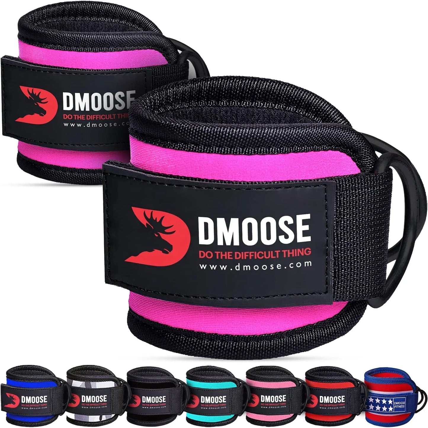Dmoose Ankle Strap for Cable Machine Attachments - Gym Ankle Cuff for Kickbacks, Glute Workouts, Leg Extensions, Curls, Booty Hip Abductors Exercise for Men and Women