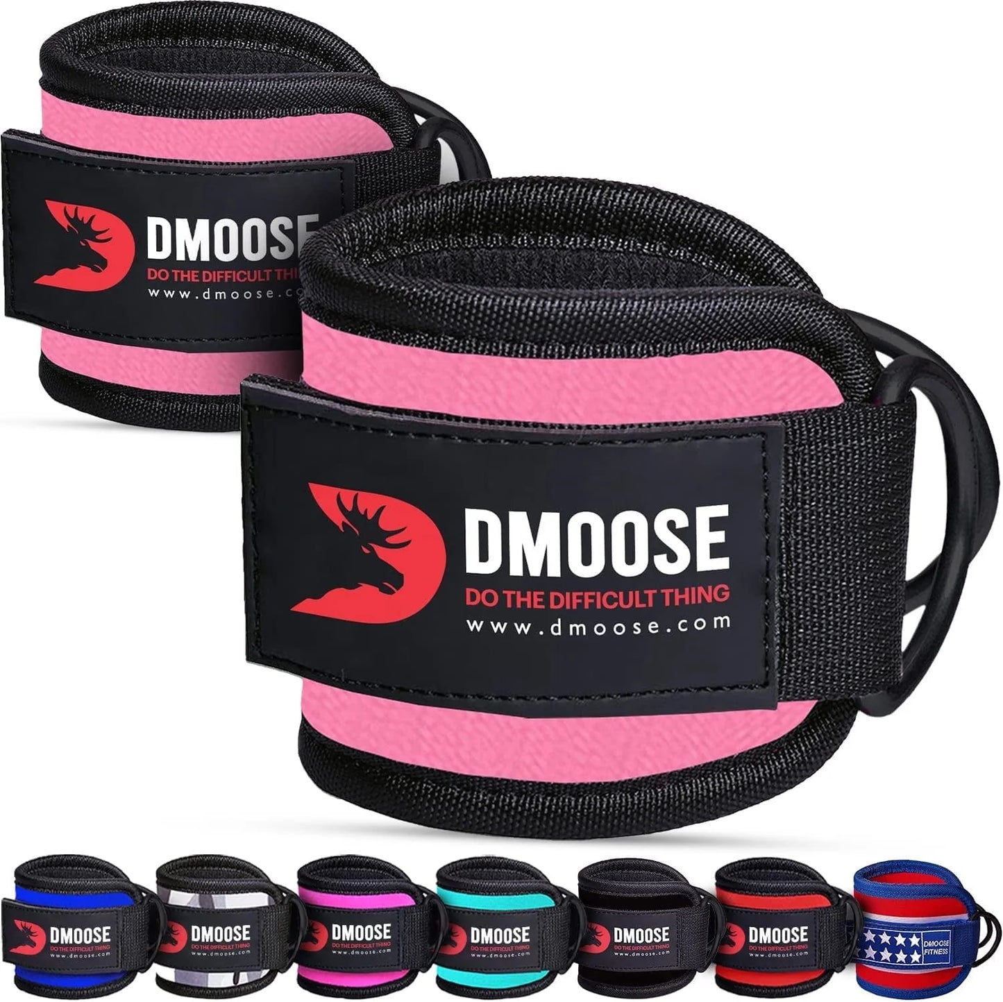 Dmoose Ankle Strap for Cable Machine Attachments - Gym Ankle Cuff for Kickbacks, Glute Workouts, Leg Extensions, Curls, Booty Hip Abductors Exercise for Men and Women