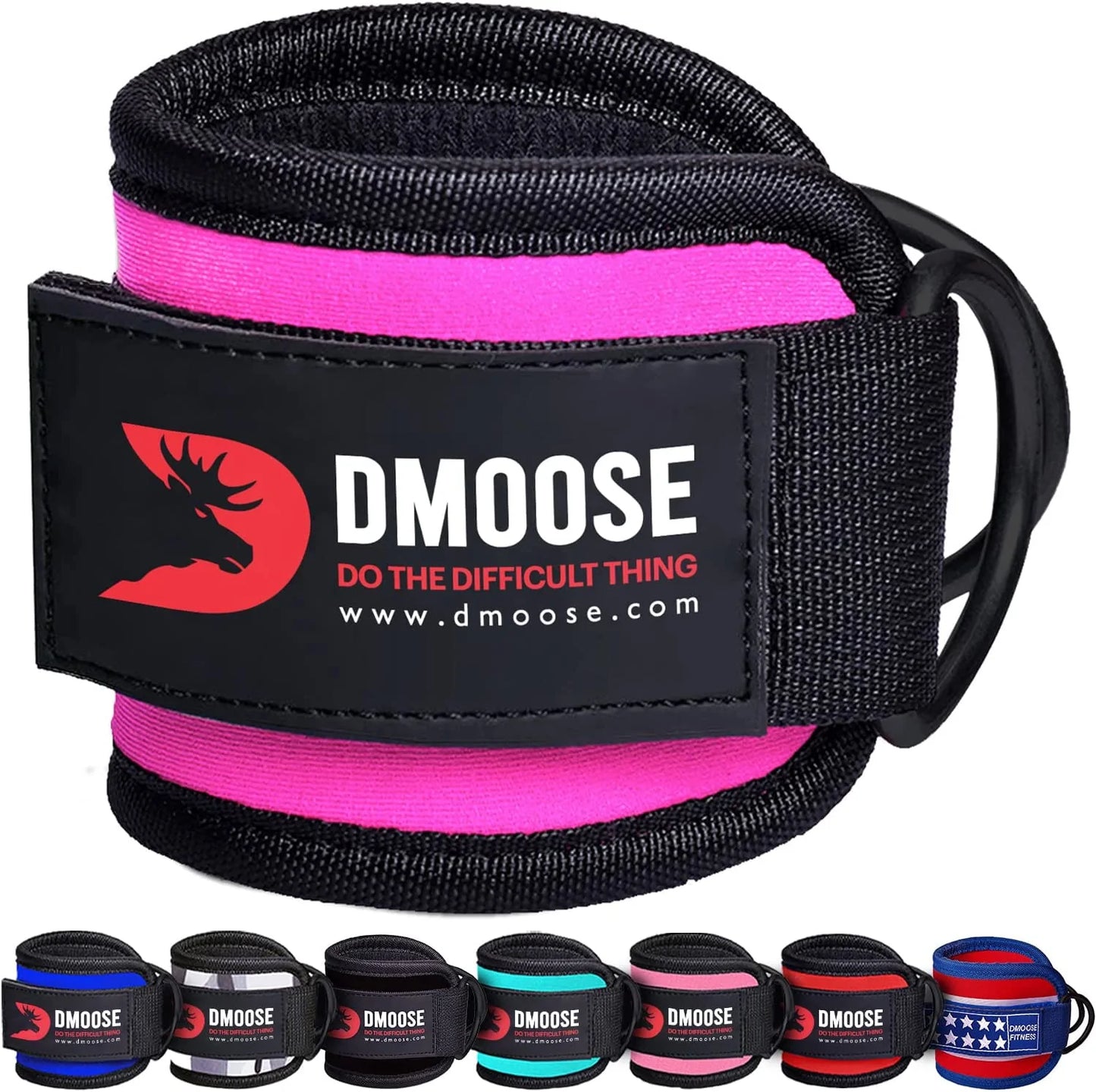 Dmoose Ankle Strap for Cable Machine Attachments - Gym Ankle Cuff for Kickbacks, Glute Workouts, Leg Extensions, Curls, Booty Hip Abductors Exercise for Men and Women