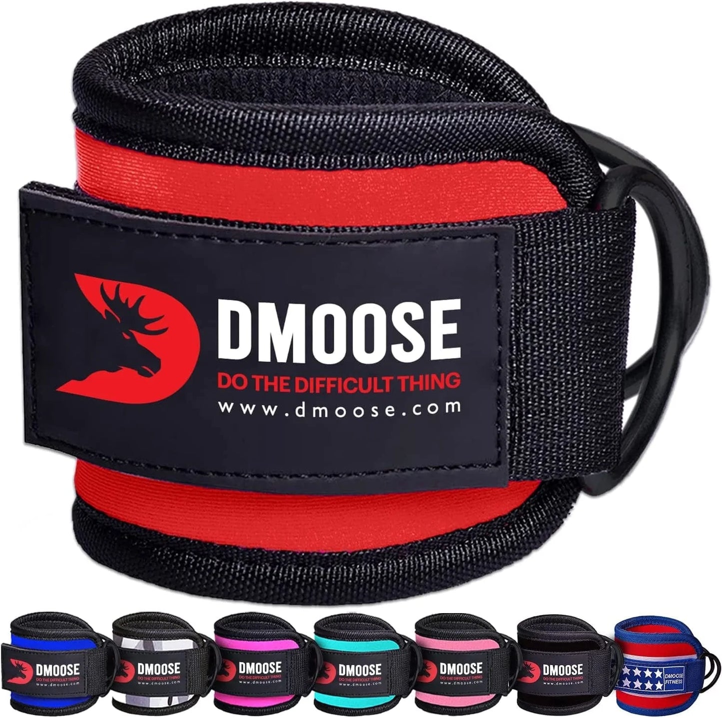 Dmoose Ankle Strap for Cable Machine Attachments - Gym Ankle Cuff for Kickbacks, Glute Workouts, Leg Extensions, Curls, Booty Hip Abductors Exercise for Men and Women