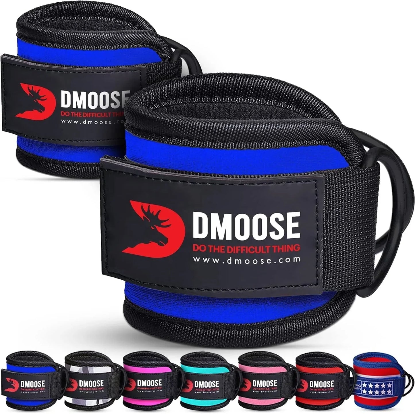 Dmoose Ankle Strap for Cable Machine Attachments - Gym Ankle Cuff for Kickbacks, Glute Workouts, Leg Extensions, Curls, Booty Hip Abductors Exercise for Men and Women