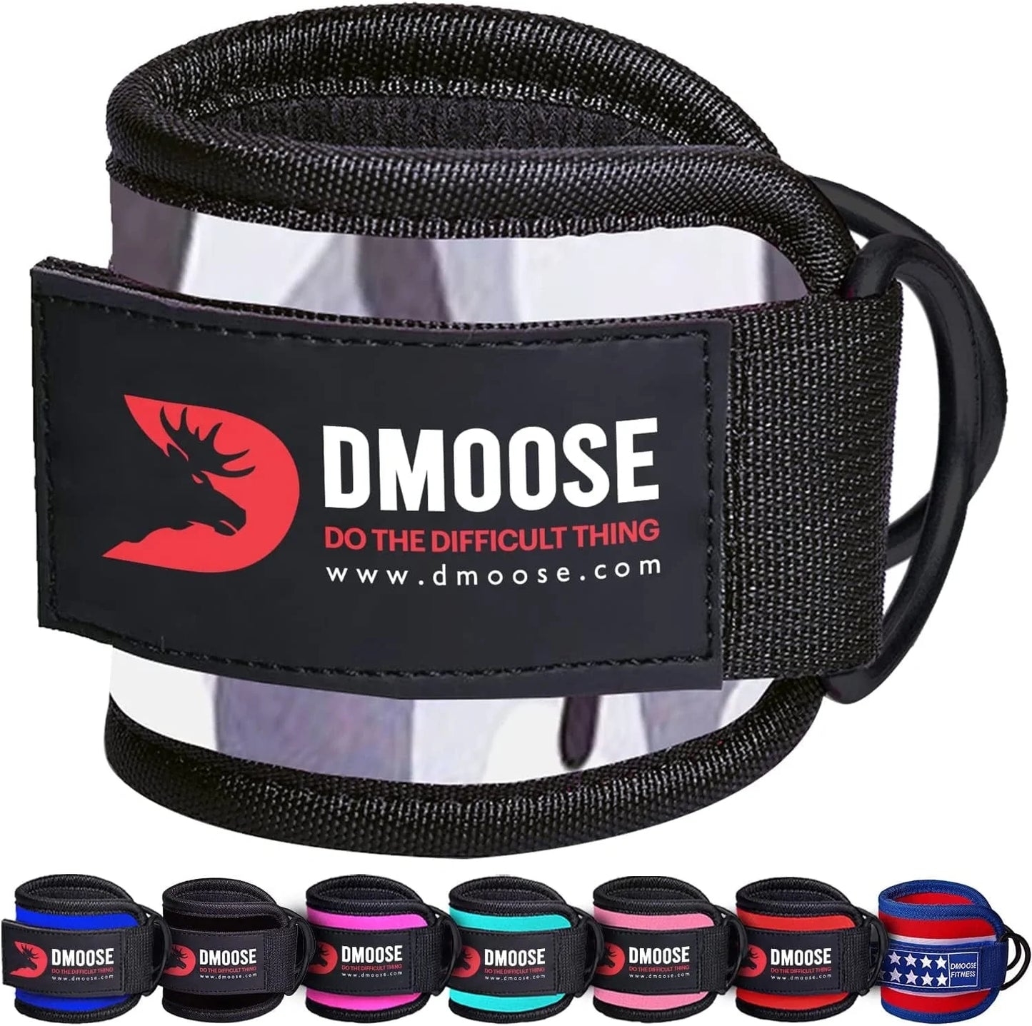 Dmoose Ankle Strap for Cable Machine Attachments - Gym Ankle Cuff for Kickbacks, Glute Workouts, Leg Extensions, Curls, Booty Hip Abductors Exercise for Men and Women