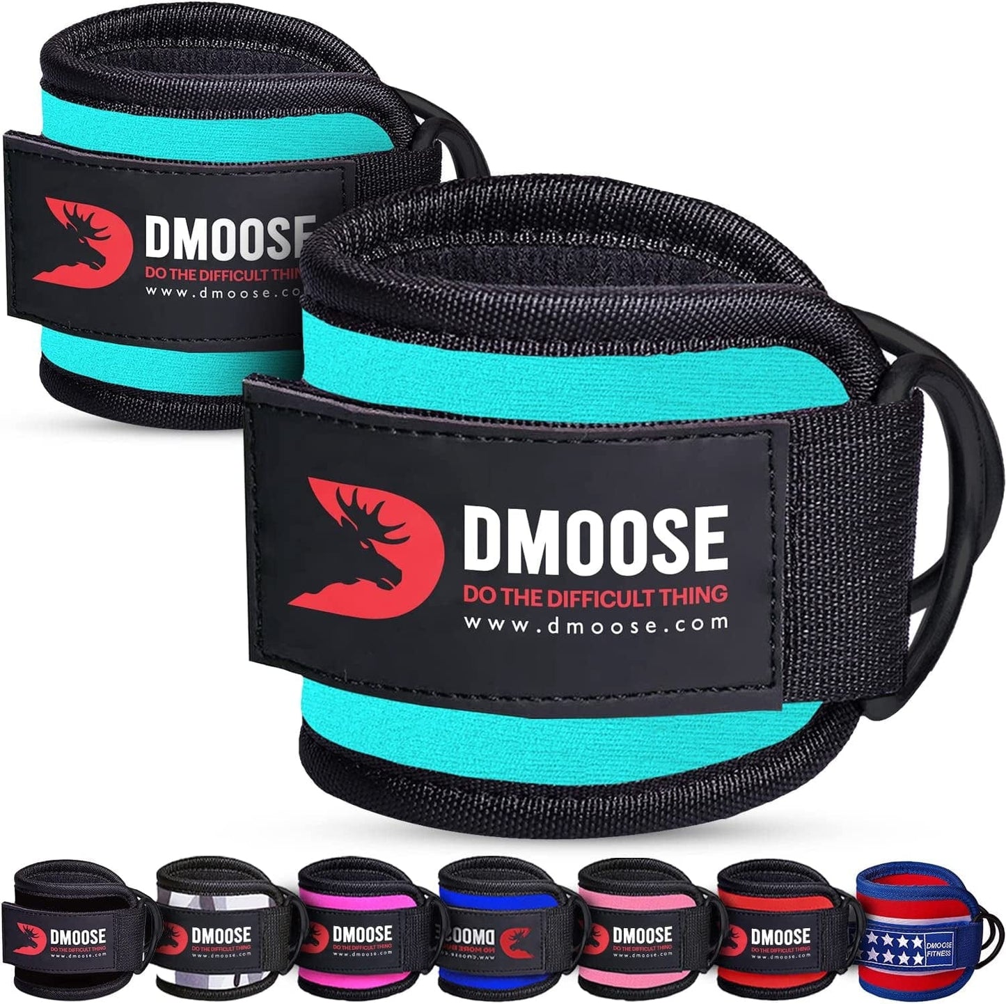 Dmoose Ankle Strap for Cable Machine Attachments - Gym Ankle Cuff for Kickbacks, Glute Workouts, Leg Extensions, Curls, Booty Hip Abductors Exercise for Men and Women