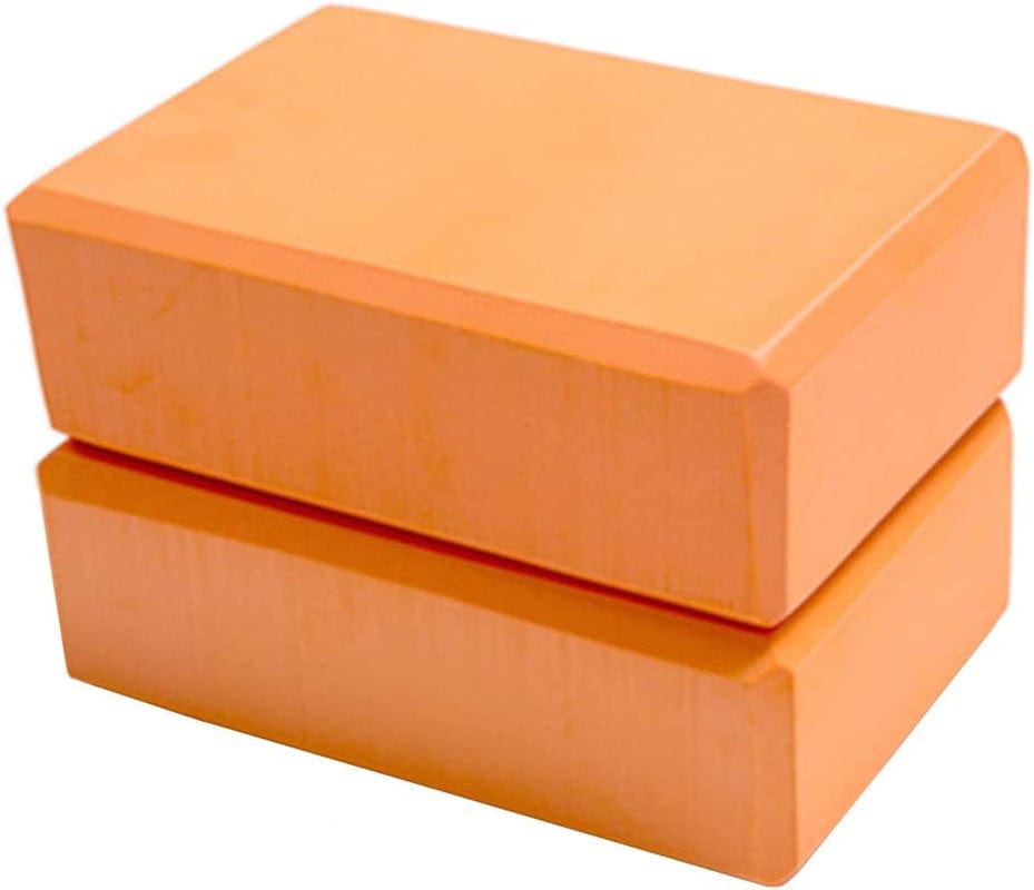 Dofover Set of 2 Yoga Blocks EVA Foam Exercise Bricks Provides Stability Balance and Support Improve Strength - 9 X 6X 3 Inches