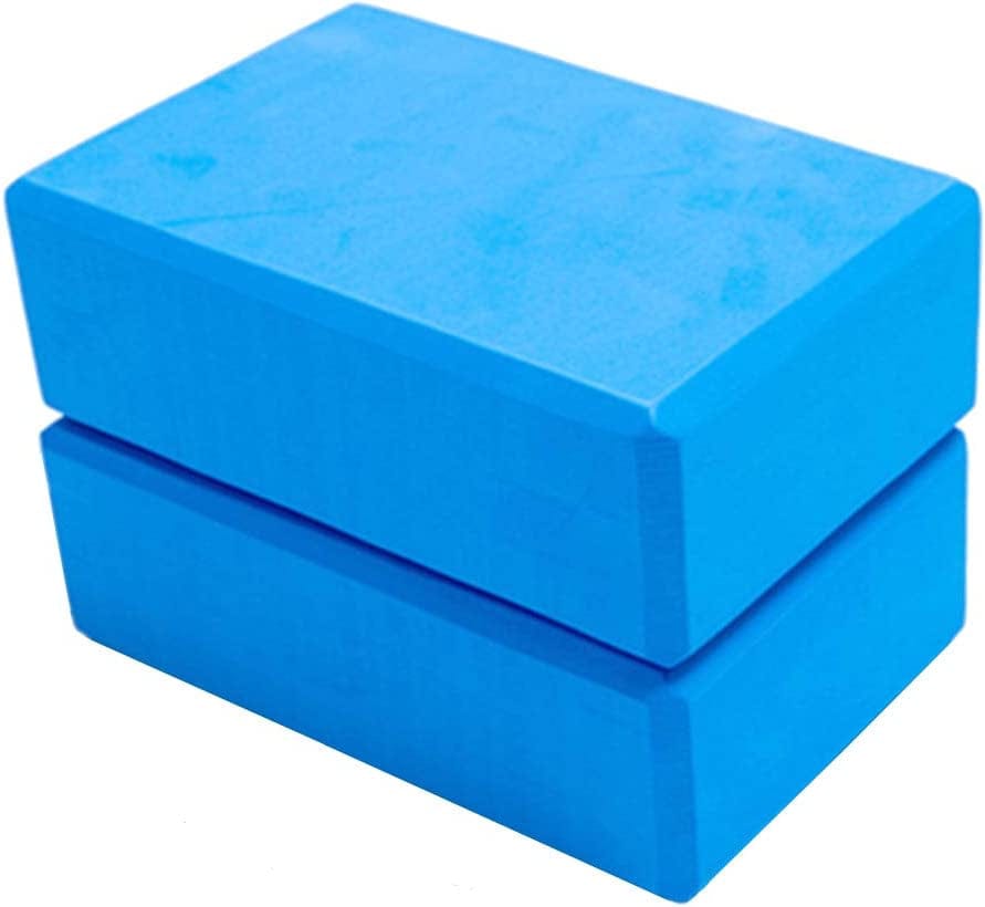 Dofover Set of 2 Yoga Blocks EVA Foam Exercise Bricks Provides Stability Balance and Support Improve Strength - 9 X 6X 3 Inches