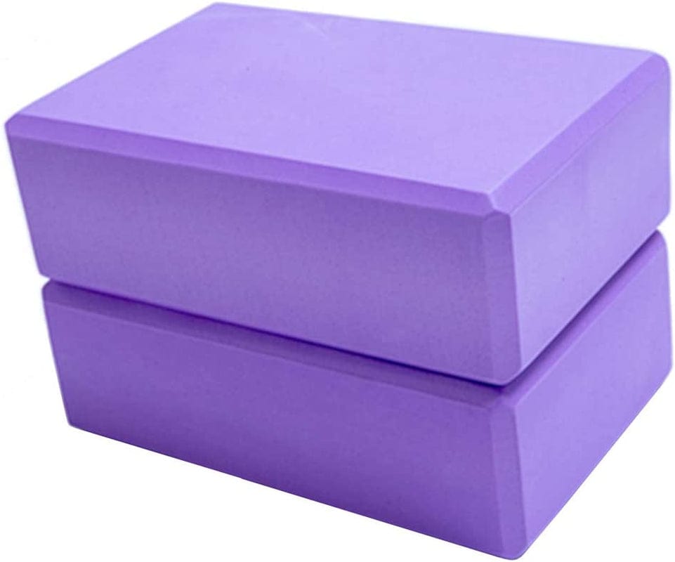 Dofover Set of 2 Yoga Blocks EVA Foam Exercise Bricks Provides Stability Balance and Support Improve Strength - 9 X 6X 3 Inches