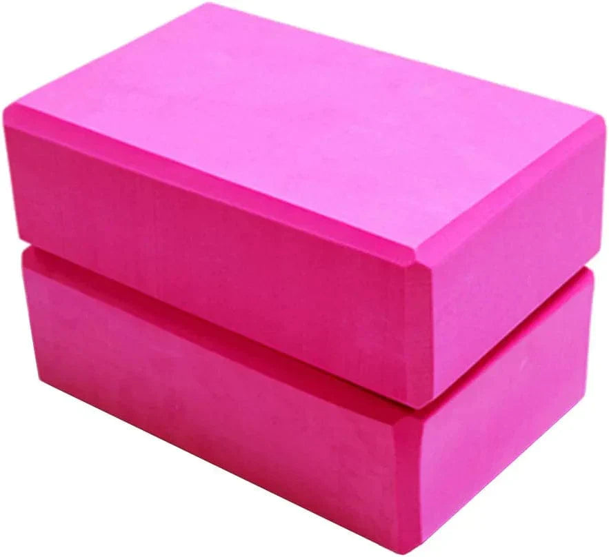 Dofover Set of 2 Yoga Blocks EVA Foam Exercise Bricks Provides Stability Balance and Support Improve Strength - 9 X 6X 3 Inches