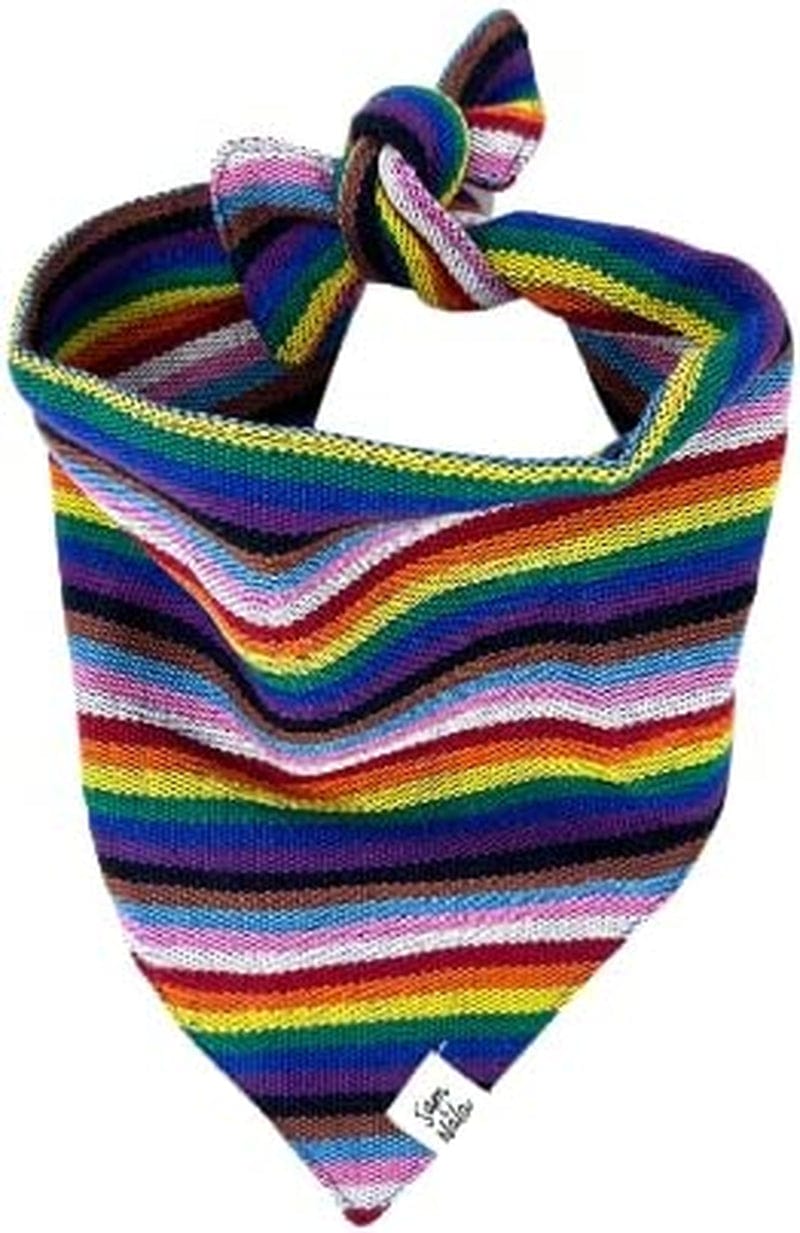Dog Bandana by Sam & Nala, Handmade in Guatemala for Large, Medium and Small Dogs, Express Your Pup’S Personality with Double-Layered and Custom-Cut Bandanas, Washing Machine Safe (Hot Tamale, L)