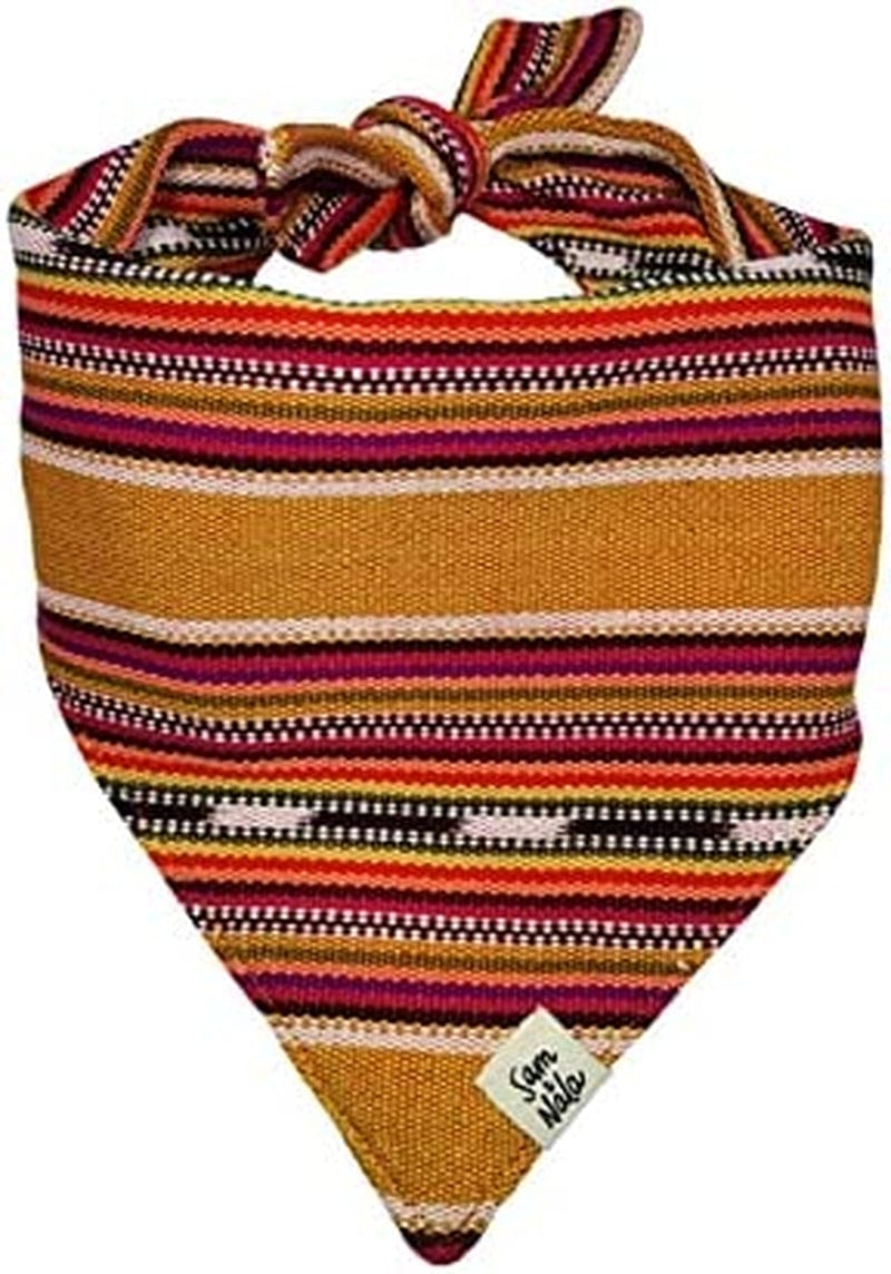 Dog Bandana by Sam & Nala, Handmade in Guatemala for Large, Medium and Small Dogs, Express Your Pup’S Personality with Double-Layered and Custom-Cut Bandanas, Washing Machine Safe (Hot Tamale, L)