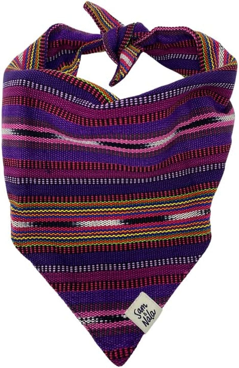 Dog Bandana by Sam & Nala, Handmade in Guatemala for Large, Medium and Small Dogs, Express Your Pup’S Personality with Double-Layered and Custom-Cut Bandanas, Washing Machine Safe (Hot Tamale, L)