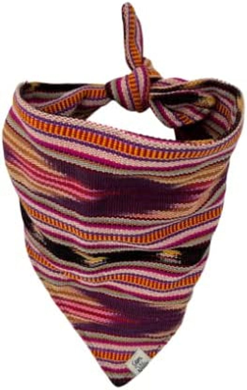 Dog Bandana by Sam & Nala, Handmade in Guatemala for Large, Medium and Small Dogs, Express Your Pup’S Personality with Double-Layered and Custom-Cut Bandanas, Washing Machine Safe (Hot Tamale, L)