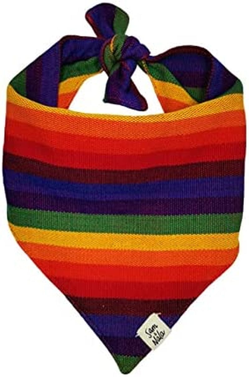 Dog Bandana by Sam & Nala, Handmade in Guatemala for Large, Medium and Small Dogs, Express Your Pup’S Personality with Double-Layered and Custom-Cut Bandanas, Washing Machine Safe (Hot Tamale, L)