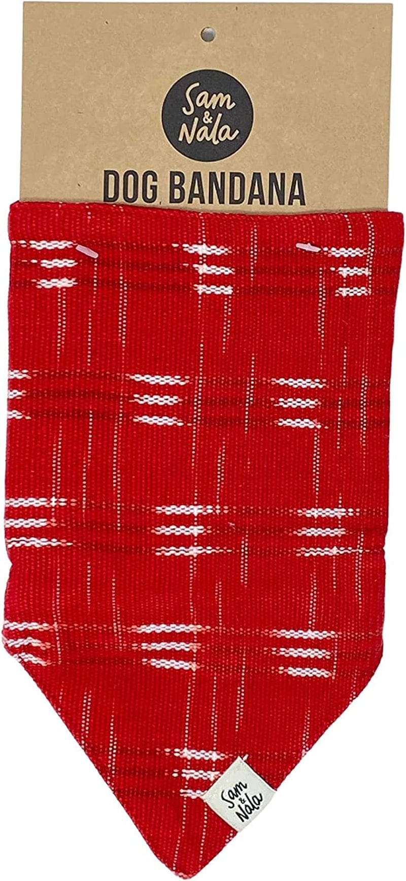 Dog Bandana by Sam & Nala, Handmade in Guatemala for Large, Medium and Small Dogs, Express Your Pup’S Personality with Double-Layered and Custom-Cut Bandanas, Washing Machine Safe (Hot Tamale, L)