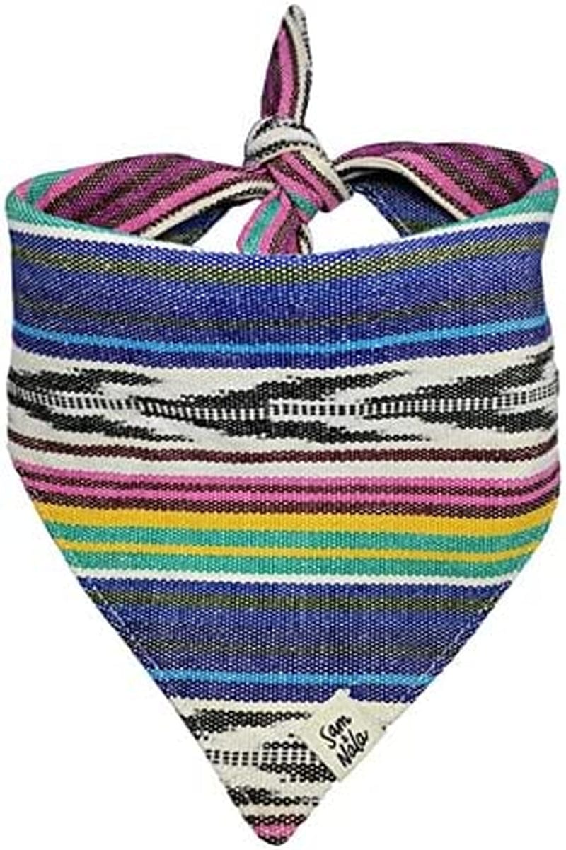 Dog Bandana by Sam & Nala, Handmade in Guatemala for Large, Medium and Small Dogs, Express Your Pup’S Personality with Double-Layered and Custom-Cut Bandanas, Washing Machine Safe (Hot Tamale, L)