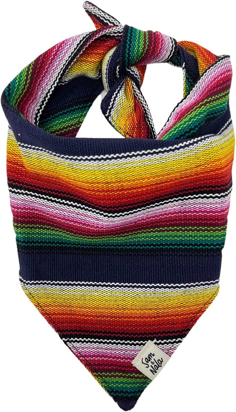 Dog Bandana by Sam & Nala, Handmade in Guatemala for Large, Medium and Small Dogs, Express Your Pup’S Personality with Double-Layered and Custom-Cut Bandanas, Washing Machine Safe (Hot Tamale, L)