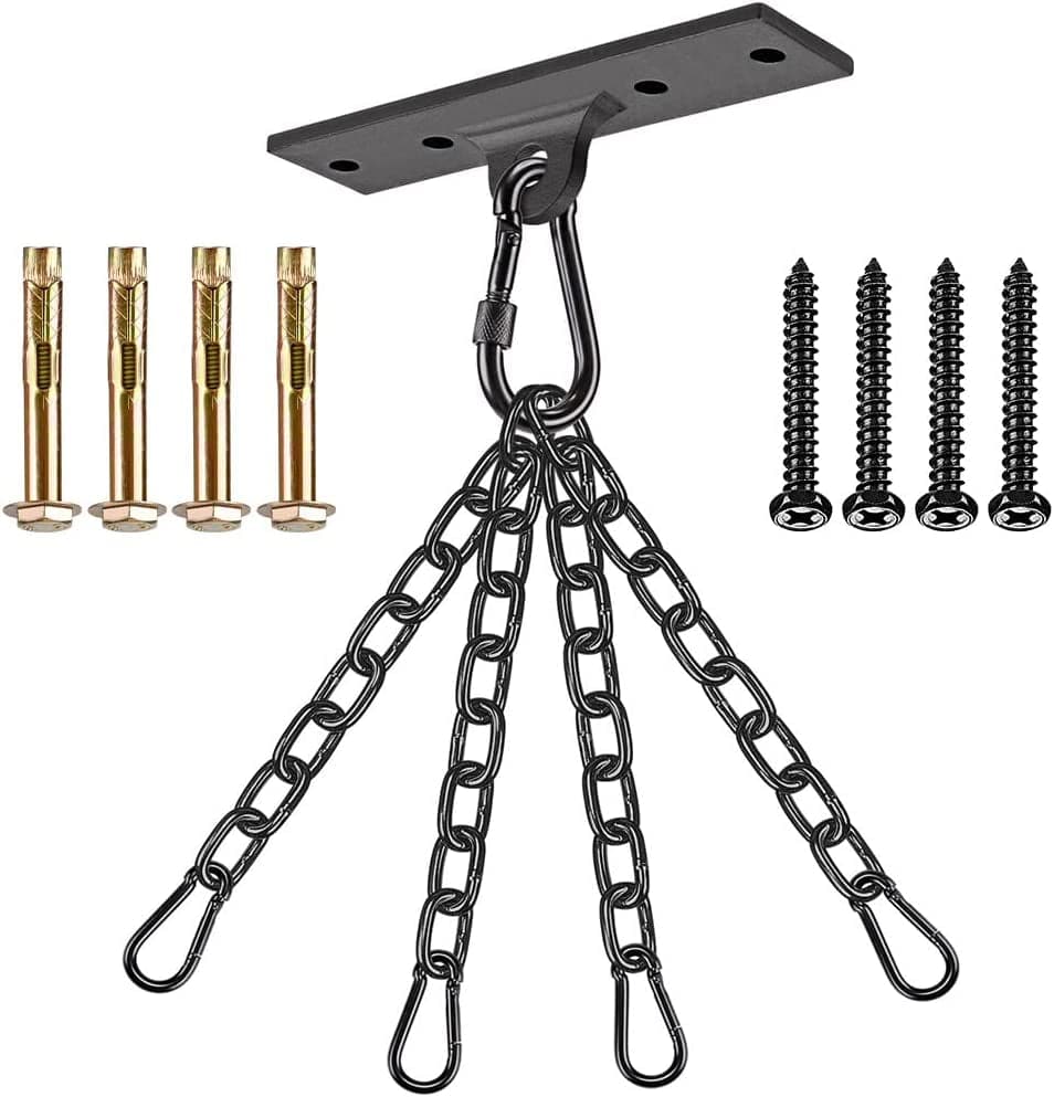 Dolibest Heavy Bag Hangers Brackets, Punching Bag Hangers, Heavy Bag Ceiling Mount with Carabiner for Body Weight Strength Training Systems, Aerial Yoga Swing & Hammock, Resistance Band