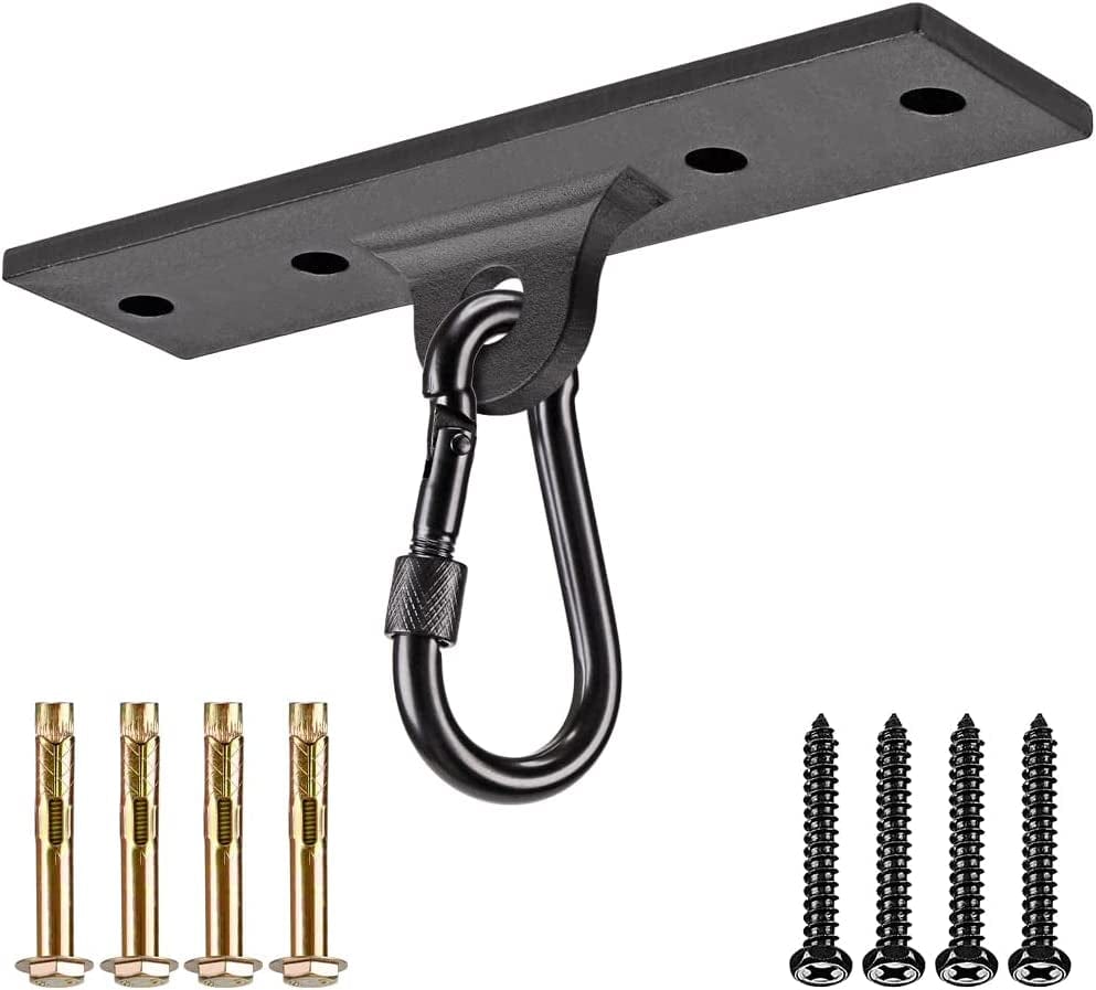 Dolibest Heavy Bag Hangers Brackets, Punching Bag Hangers, Heavy Bag Ceiling Mount with Carabiner for Body Weight Strength Training Systems, Aerial Yoga Swing & Hammock, Resistance Band
