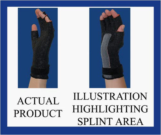 Pair of Thermoskin Carpal Tunnel Glove, Left and Right, Black, Lg