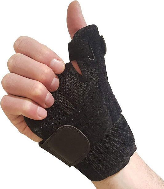 Thumb Brace with Wrist Support – Thumb Support for Tendonitis. Thumb Splint Thumb Stabilizer Brace Fits Left or Right Hands. Thumb Spica Splint Thumb and Wrist Brace or Hand Brace for Men & Women
