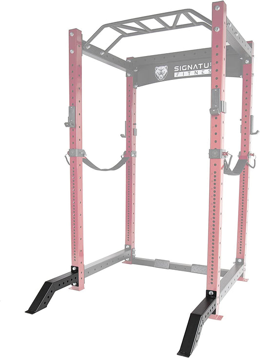 Signature Fitness SF-3 1,500 Pound Capacity 3” X 3” Power Cage Squat Rack, Includes J-Hooks and Safety Straps, Other Optional Accessories